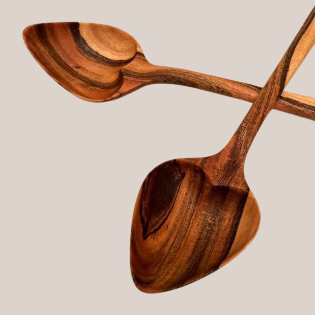 Set de 2 Cucharas de Corazón Grandes
