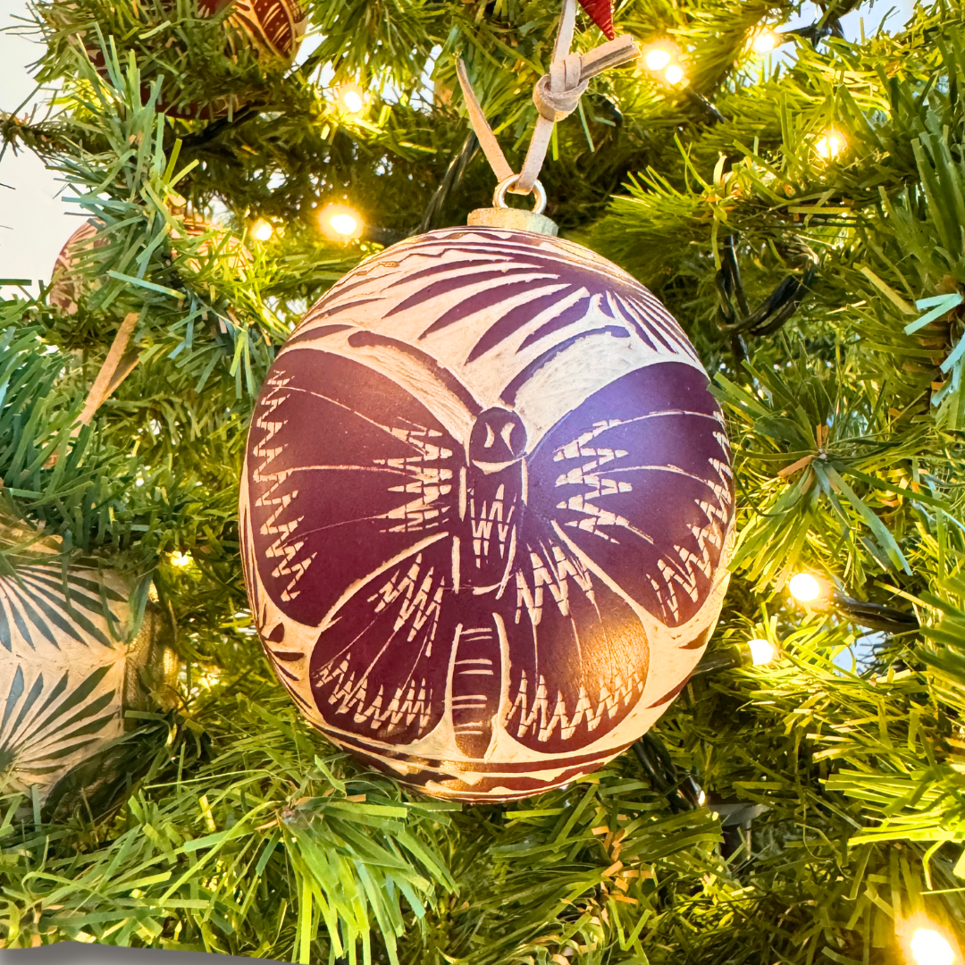 Set de Esferas Naturales, Rojo Vino