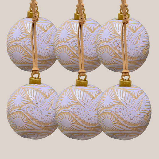 Set de Esferas naturales medianas / Lila