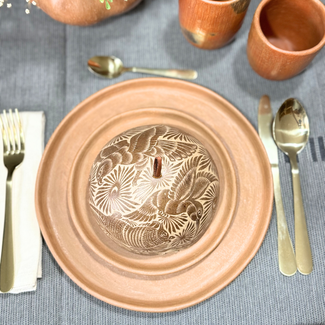 Set de 6 Campanas cubre Plato, Jícara