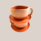 Set Tazas Bicolor con Plato