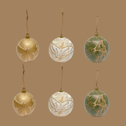 Natural Sphere with Suede Cord | MIXED (Set 6 Pieces)