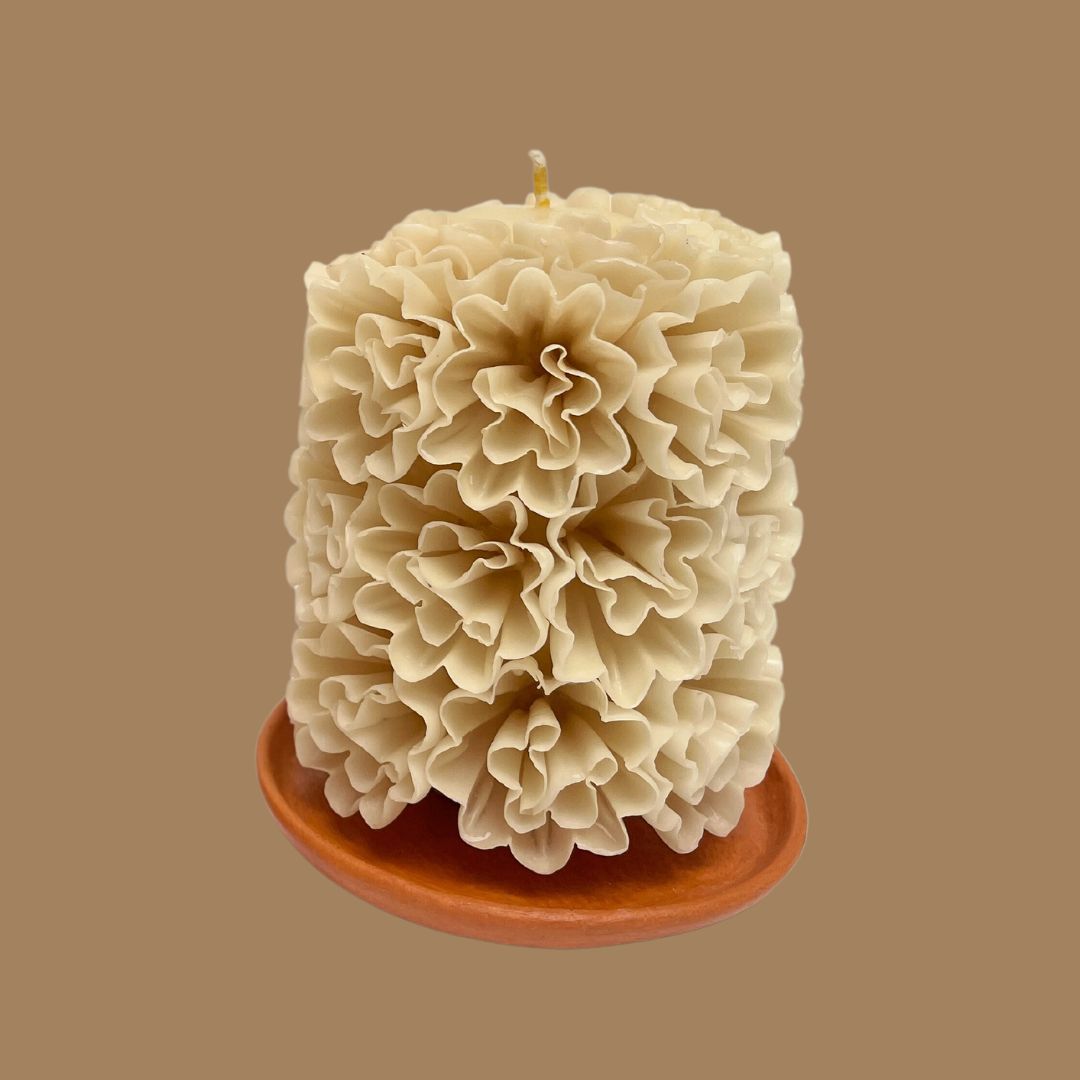 Carnation Candle 20cm | Ivory Candle