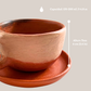 Set Tazas Bicolor con Plato
