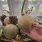 Natural Sphere with Suede Cord | Old Gold (Set 6 Pieces)