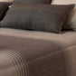 Claudia | Handmade Bedspread | Dark Gray Stripes