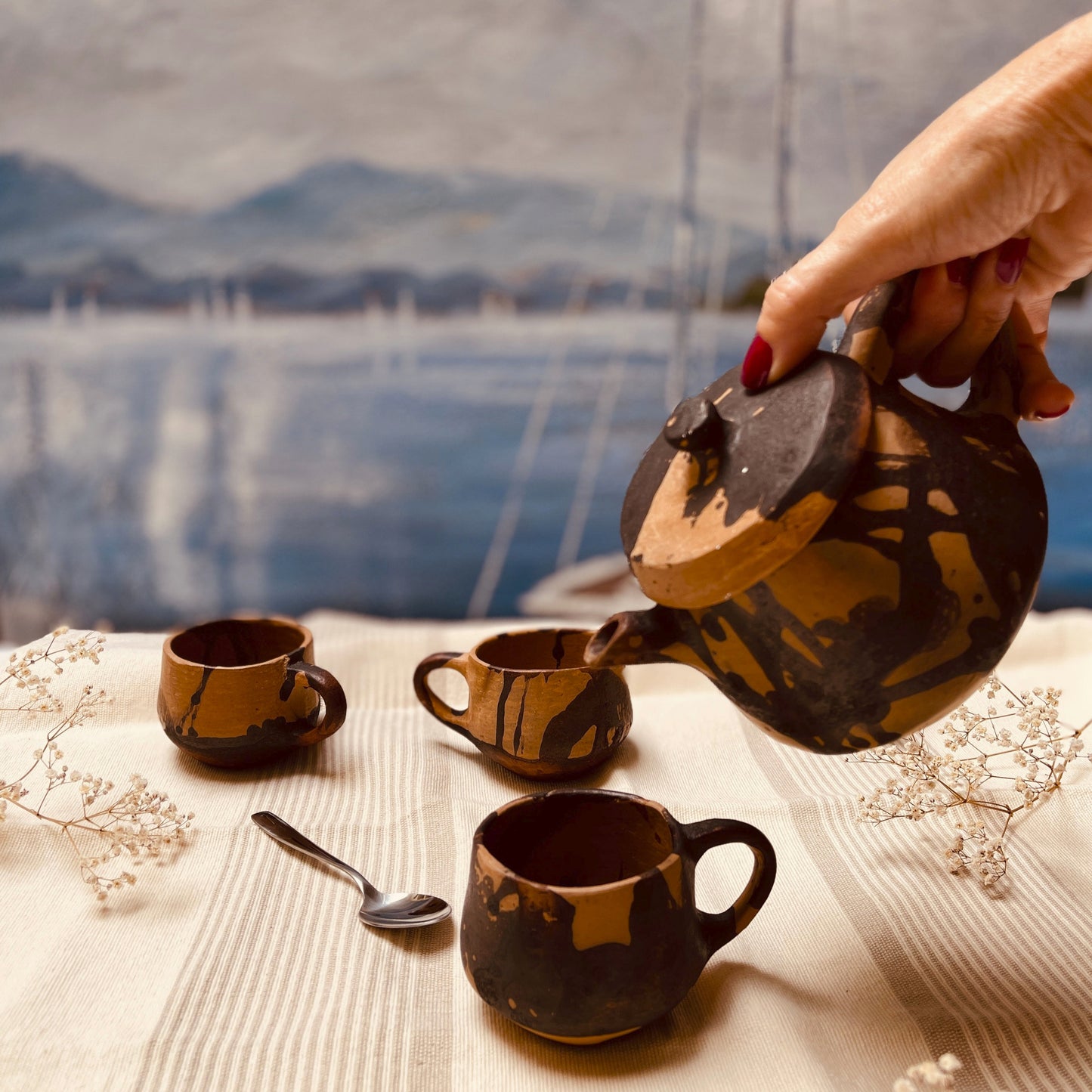 Tazas | Cerámica chorreada